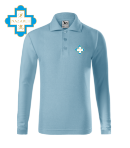 NZT - Polo Malfini JUNIOR LS - Koszulka z logo na piersi