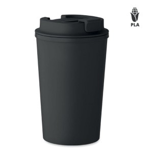 Kubek z podwójnymi ściankami z kukurydzy PLA z pokrywką do picia z PP z wewnętrznym TPR