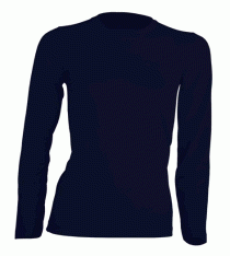 T-shirt LS DAMSKI JHK - z logo na piersi