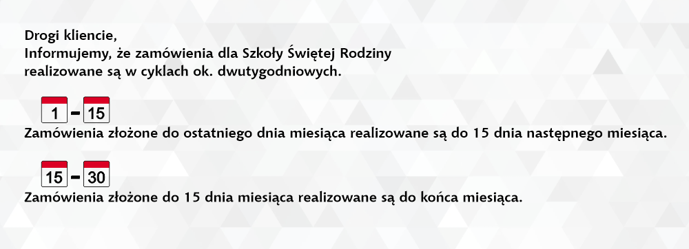 Informacja dla klientów Święta R